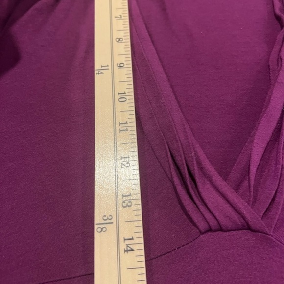 J Jill Low Cut Plum Long Sleeve Top - Picture 15 of 15